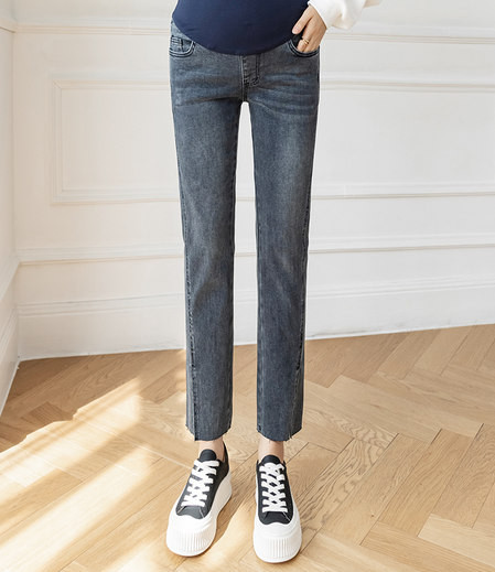 Női kismama hasított farmernadrág