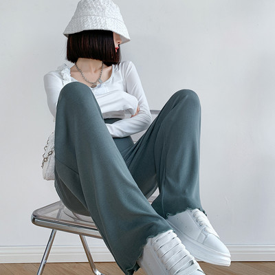 Női lezser magas derekú kismamanadrág