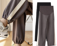 Ženske duge hlače za trudnice s visokim strukom - sportske