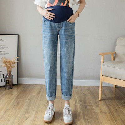 Ženske traperice visokog struka s džepovima za trudnice, dva modela, na podstavu i bez podstave