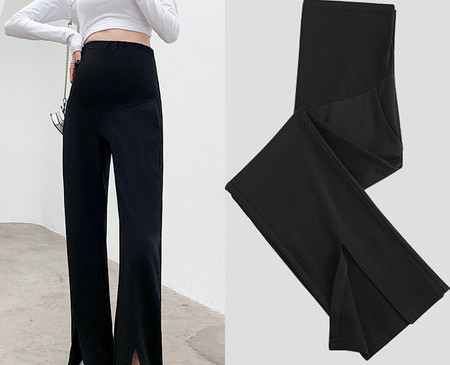 Moodsad kõrge vöökohaga säärte lõhikutega rasedapüksid