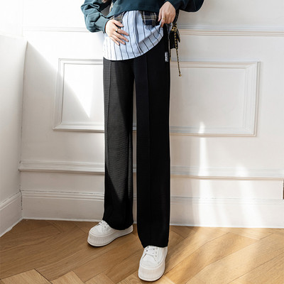 Női, magas derekú kismama hosszú nadrág - plusz bársony