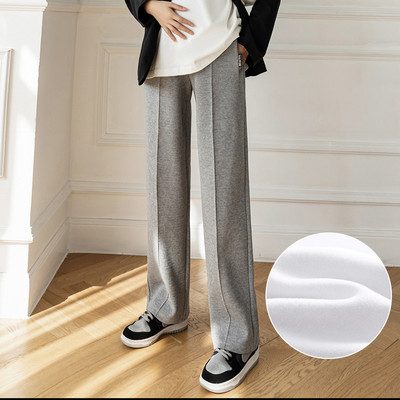 Női, magas derekú kismama hosszú nadrág - plusz bársony