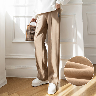 Női, magas derekú kismama hosszú nadrág - plusz bársony