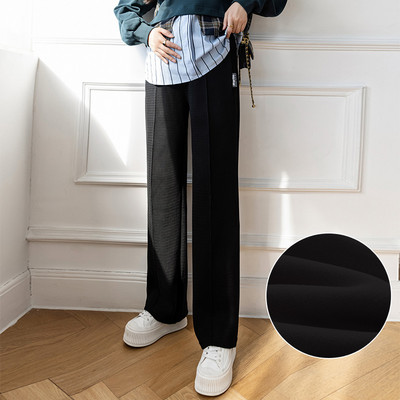 Női, magas derekú kismama hosszú nadrág - plusz bársony