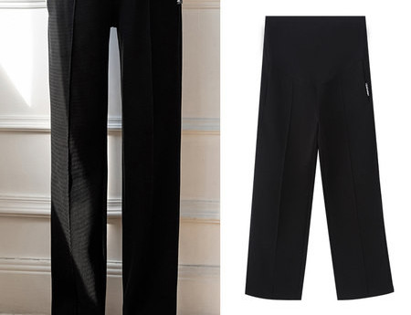 Női, magas derekú kismama hosszú nadrág - plusz bársony