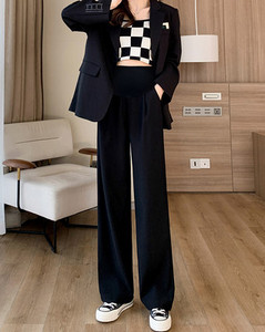 Ψηλόμεσο μακρύ διάφανο παντελόνι για έγκυες γυναίκες