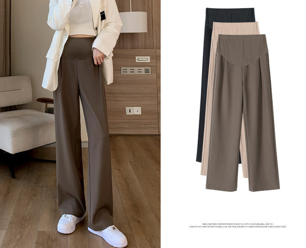 Ψηλόμεσο μακρύ διάφανο παντελόνι για έγκυες γυναίκες