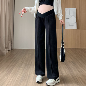 Дамски елегантен панталон с джоб за бременни 