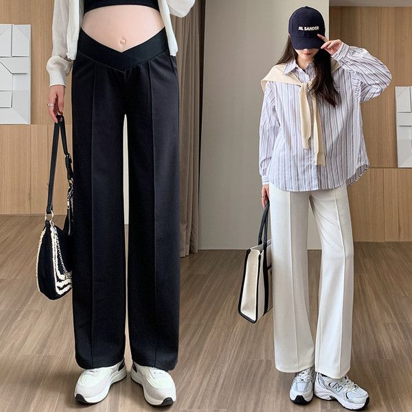 Дамски елегантен панталон с джоб за бременни 