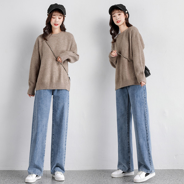 Tavaszi őszi magas derekú kismama farmernadrág