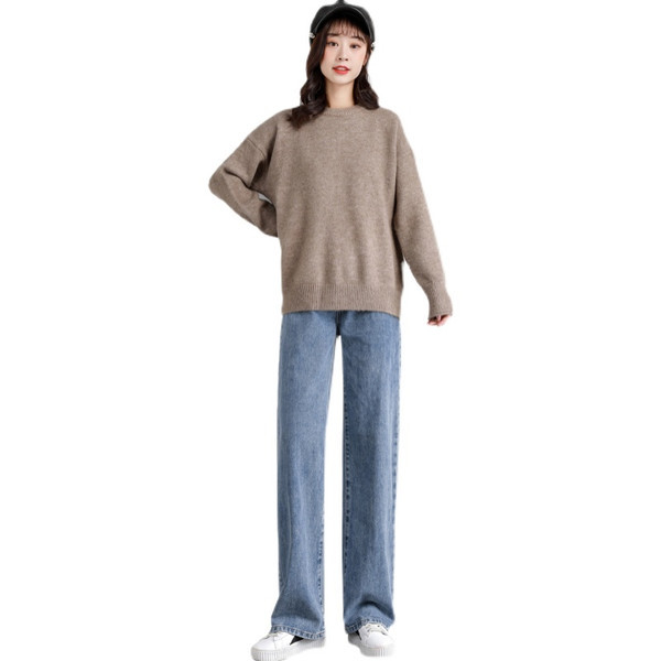 Tavaszi őszi magas derekú kismama farmernadrág