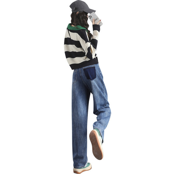 Duge hlače za trudnice - s visokim strukom i džepom