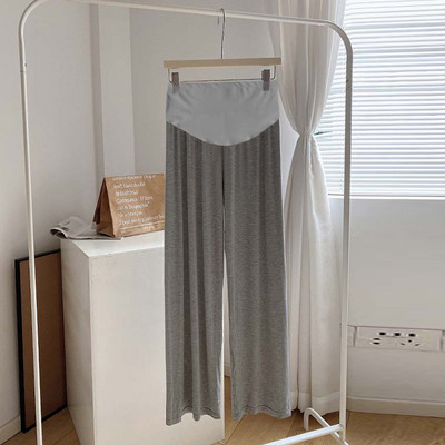 Női hosszú nadrág terhes nőknek - magas derekú