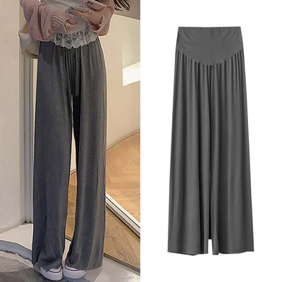 Női hosszú nadrág terhes nőknek - magas derekú