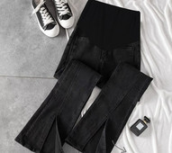 Γυναικείο μακρύ παντελόνι για εγκύους - ψηλόμεσο