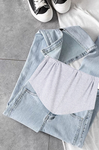 Γυναικείο μακρύ παντελόνι για εγκύους - ψηλόμεσο