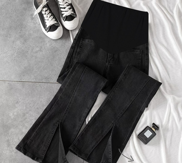 Γυναικείο μακρύ παντελόνι για εγκύους - ψηλόμεσο