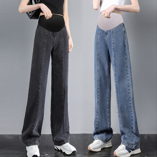 Τζιν εγκυμοσύνης σε ίσιο μοντέλο με ψηλή ελαστική μέση