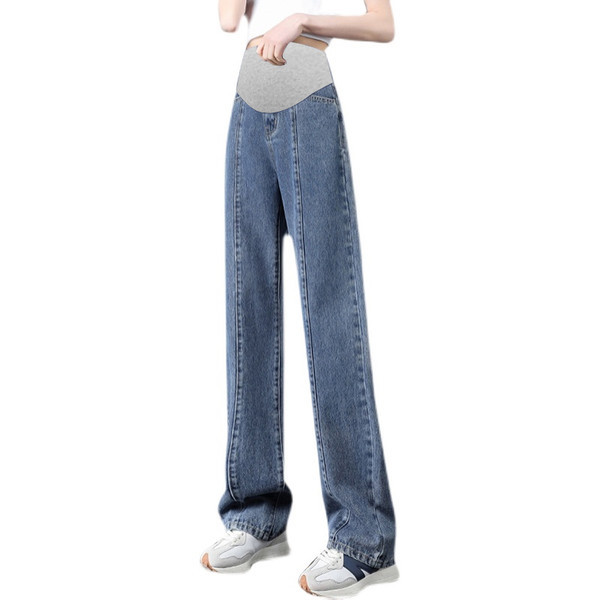 Τζιν εγκυμοσύνης σε ίσιο μοντέλο με ψηλή ελαστική μέση