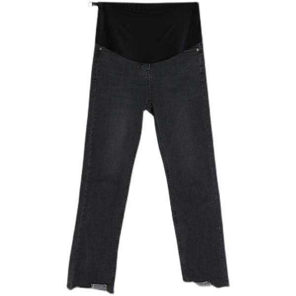 Ženske duge hlače za trudnice - visokog struka čistog uzorka