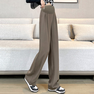 Ležerne široke trudničke hlače s džepovima