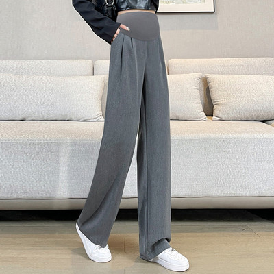 Ležerne široke trudničke hlače s džepovima