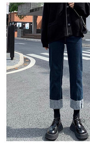 Γυναικείο τζιν εγκυμοσύνης  ψηλόμεσο με  μήκους 9/10