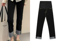 Γυναικείο τζιν εγκυμοσύνης  ψηλόμεσο με  μήκους 9/10