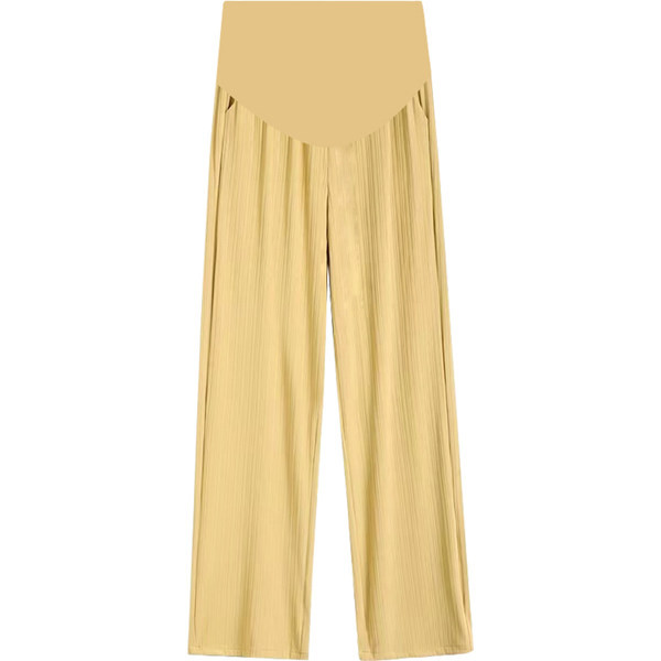 Széles szárú kismamanadrág magas derékkal és zsebekkel