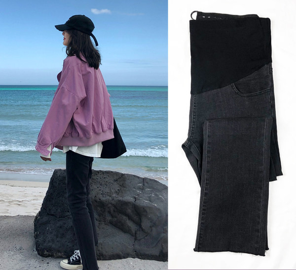 Γυναικείο μακρύ παντελόνι για εγκύους  ψηλόμεσο - ίσιο κλασικό μοντέλο