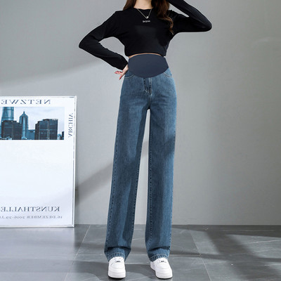 Ψηλόμεσο φαρδύ τζιν εγκυμοσύνης