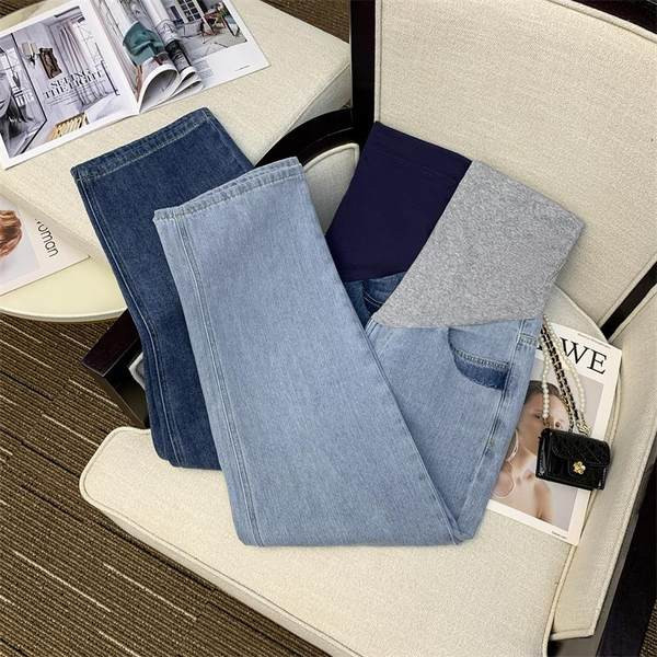 Ženske duge hlače za trudnice sa visokim strukom - u dvije boje