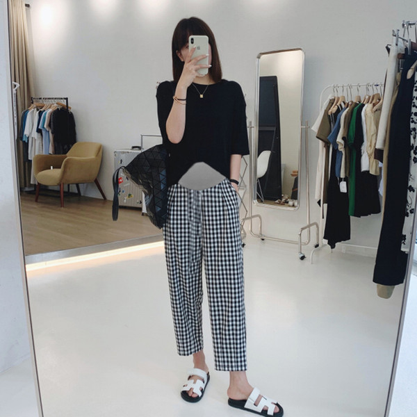 Naiste vabaaja kõrge vöökohaga rasedapüksid