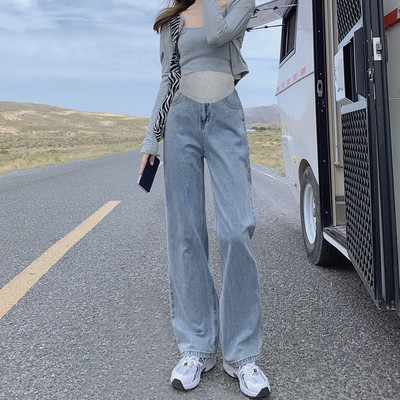 Γυναικείο παντελόνι εγκυμοσύνης με φαρδιά ζώνη και τσέπες