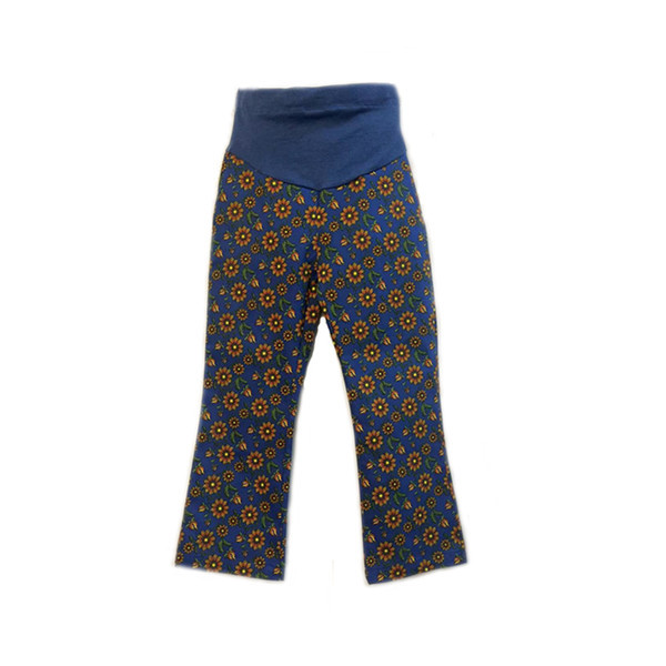 Εφαρμοσμένο ψηλόμεσο παντελόνι εγκυμοσύνης με φλοράλ μοτίβα