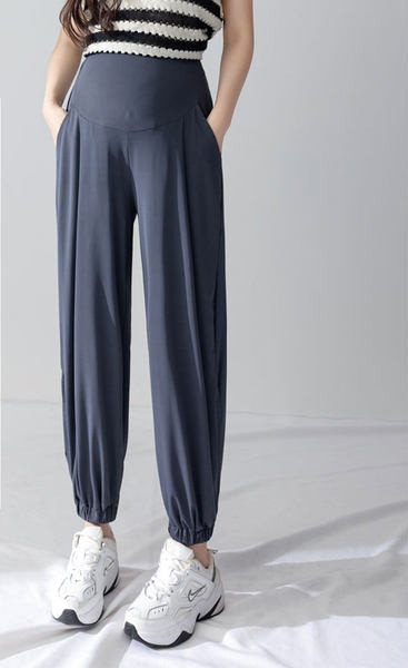 Γυναικείο ψηλόμεσο μακρύ παντελόνι εγκυμοσύνης - Casual