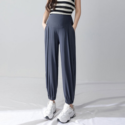 Γυναικείο ψηλόμεσο μακρύ παντελόνι εγκυμοσύνης - Casual