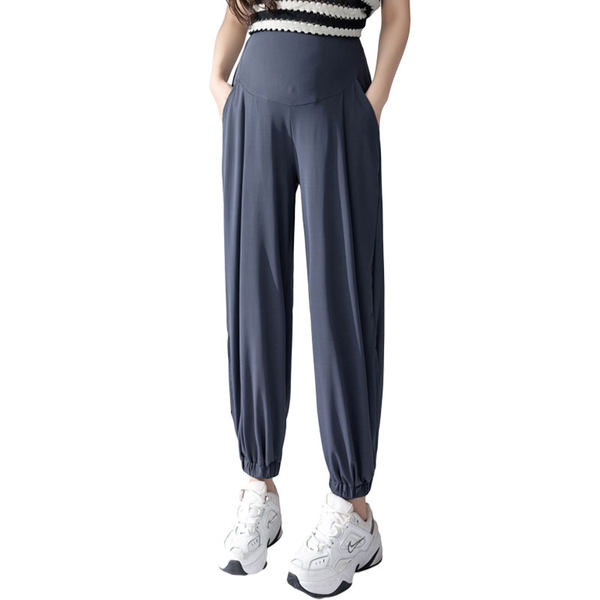 Γυναικείο ψηλόμεσο μακρύ παντελόνι εγκυμοσύνης - Casual