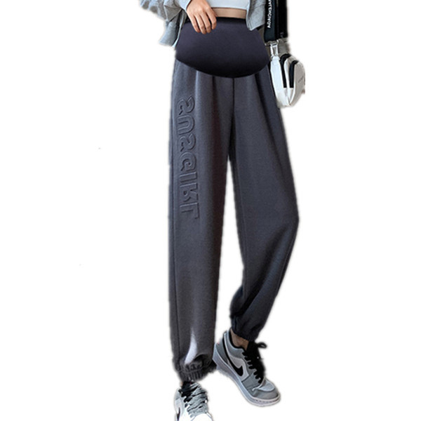 Ψηλόμεσο φούτερ εγκυμοσύνης με κεντητά γράμματα