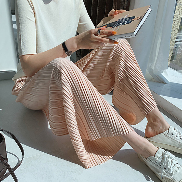 Naiste pikad püksid rasedatele kõrge vöökohaga - õhuke avar muster