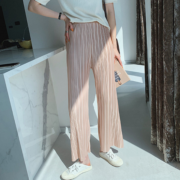 Naiste pikad püksid rasedatele kõrge vöökohaga - õhuke avar muster