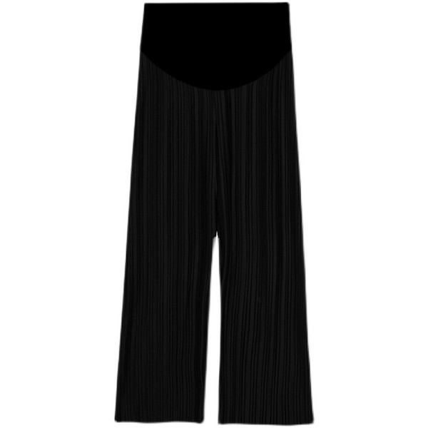 Naiste pikad püksid rasedatele kõrge vöökohaga - õhuke avar muster