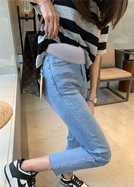 Női lezser széles derekú kismamanadrág