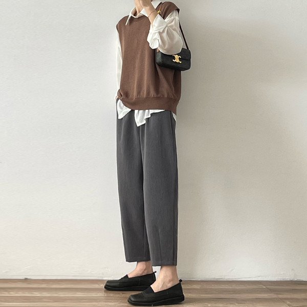 Φαρδύ παντελόνι εγκυμοσύνης με ψηλή μέση και τσέπες