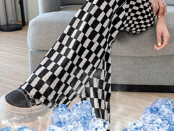 Női hosszú nadrág terhes nők számára, magas derékkal