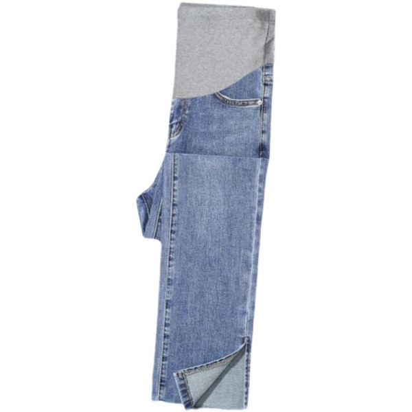 Női alkalmi sztreccs kismama hasított farmernadrág