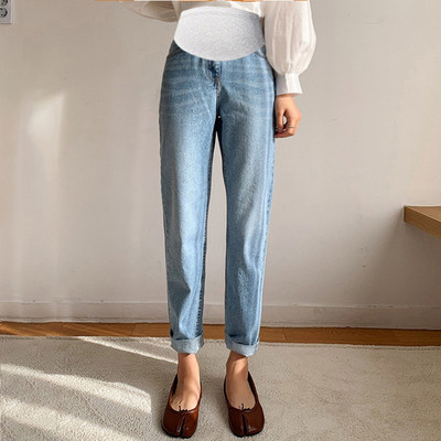 Γυναικείο μακρύ παντελόνι για έγκυες γυναίκες - Ψηλόμεση Slim Casual