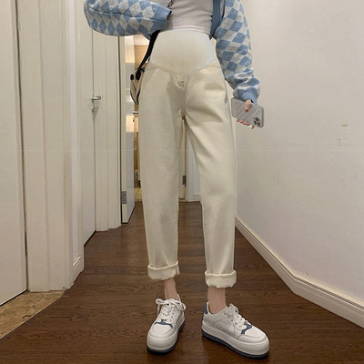 Γυναικείο μακρύ παντελόνι για έγκυες γυναίκες - Ψηλόμεση Slim Casual