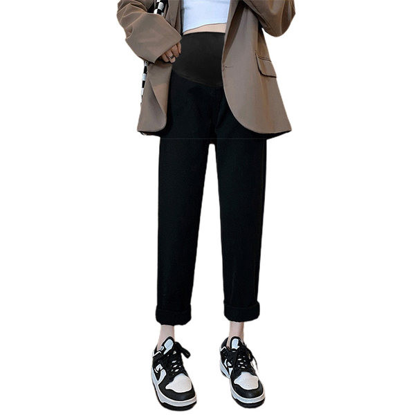 Γυναικείο μακρύ παντελόνι για έγκυες γυναίκες - Ψηλόμεση Slim Casual